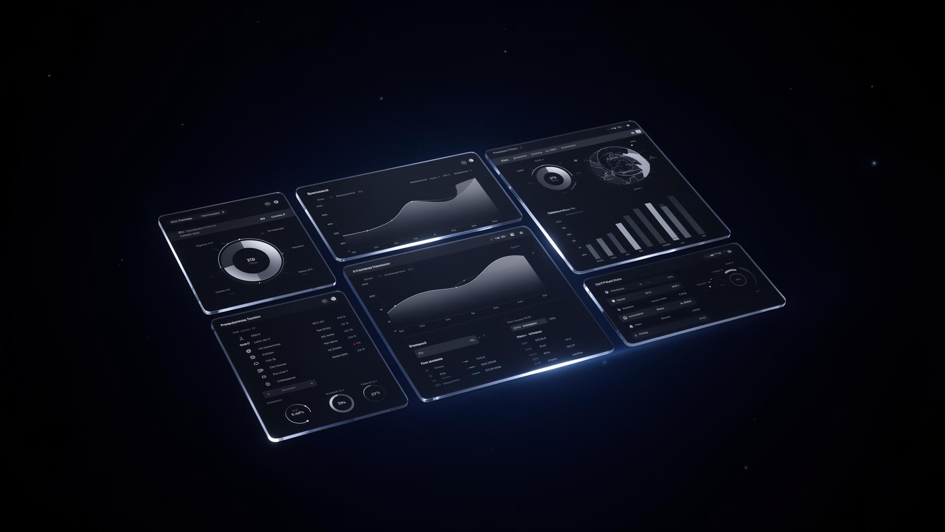 Premium dashboard interface visualization